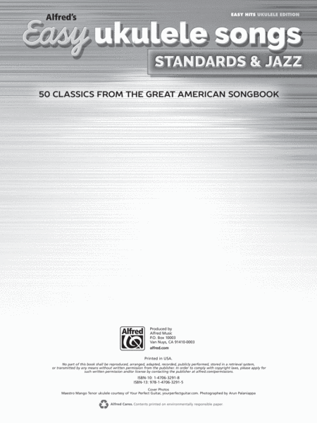 Alfred's Easy Ukulele Songs -- Standards & Jazz