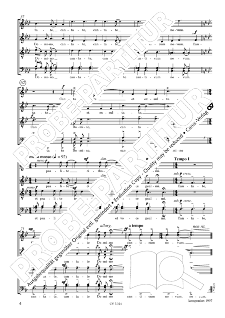 Cantate Domino (Singet dem Herrn) Choir scores gallery preview page 5