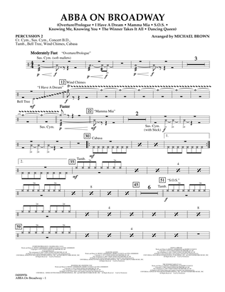 ABBA on Broadway (arr. Michael Brown) - Percussion 2