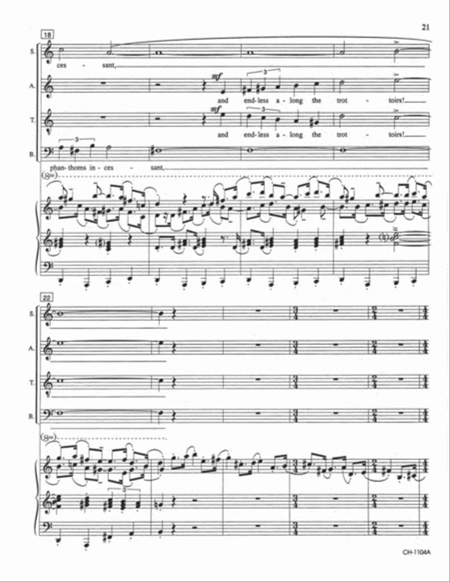 Two Whitman Songs 4-Part scores gallery preview page 11