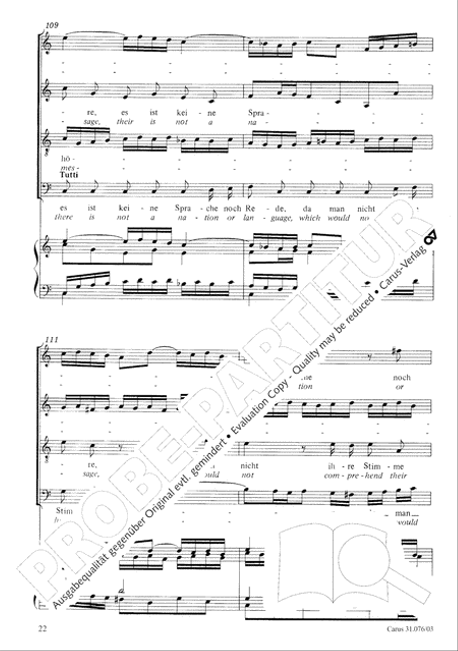 The heavens are telling the Father's glory (Die Himmel erzahlen die Ehre Gottes) 4-Part scores gallery preview page 23