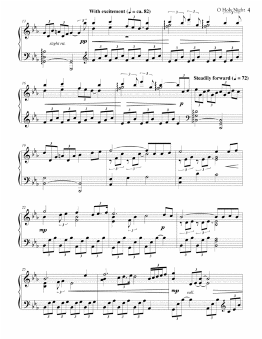 O Holy Night Piano Solo scores gallery preview page 4