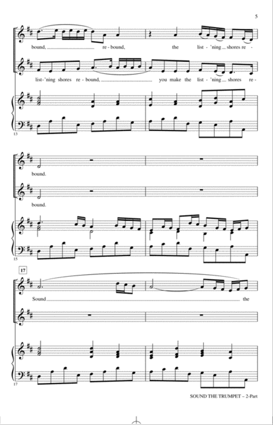 Sound The Trumpet 2-Part scores gallery preview page 3