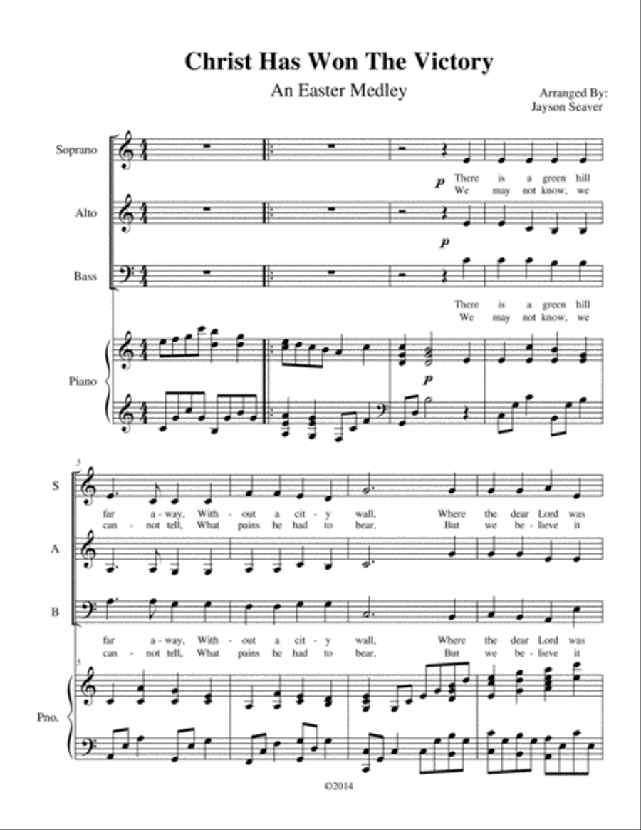Christ Has Won The Victory (An Easter Medley) 3-Part scores gallery preview page 2