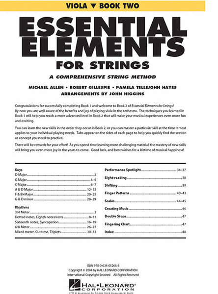 Essential Elements for Strings – Book 2 with EEi