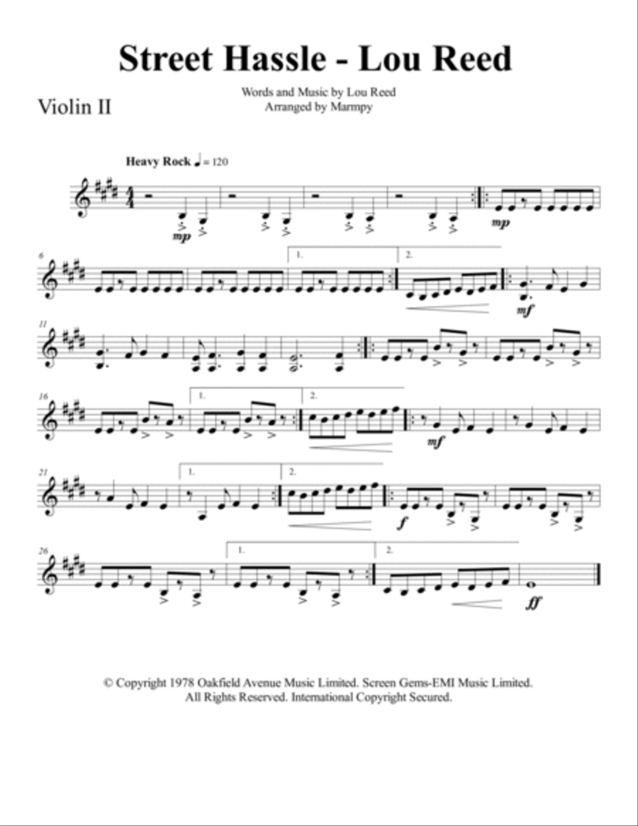 Street Hassle Street Hassle String Quartet scores gallery preview page 2