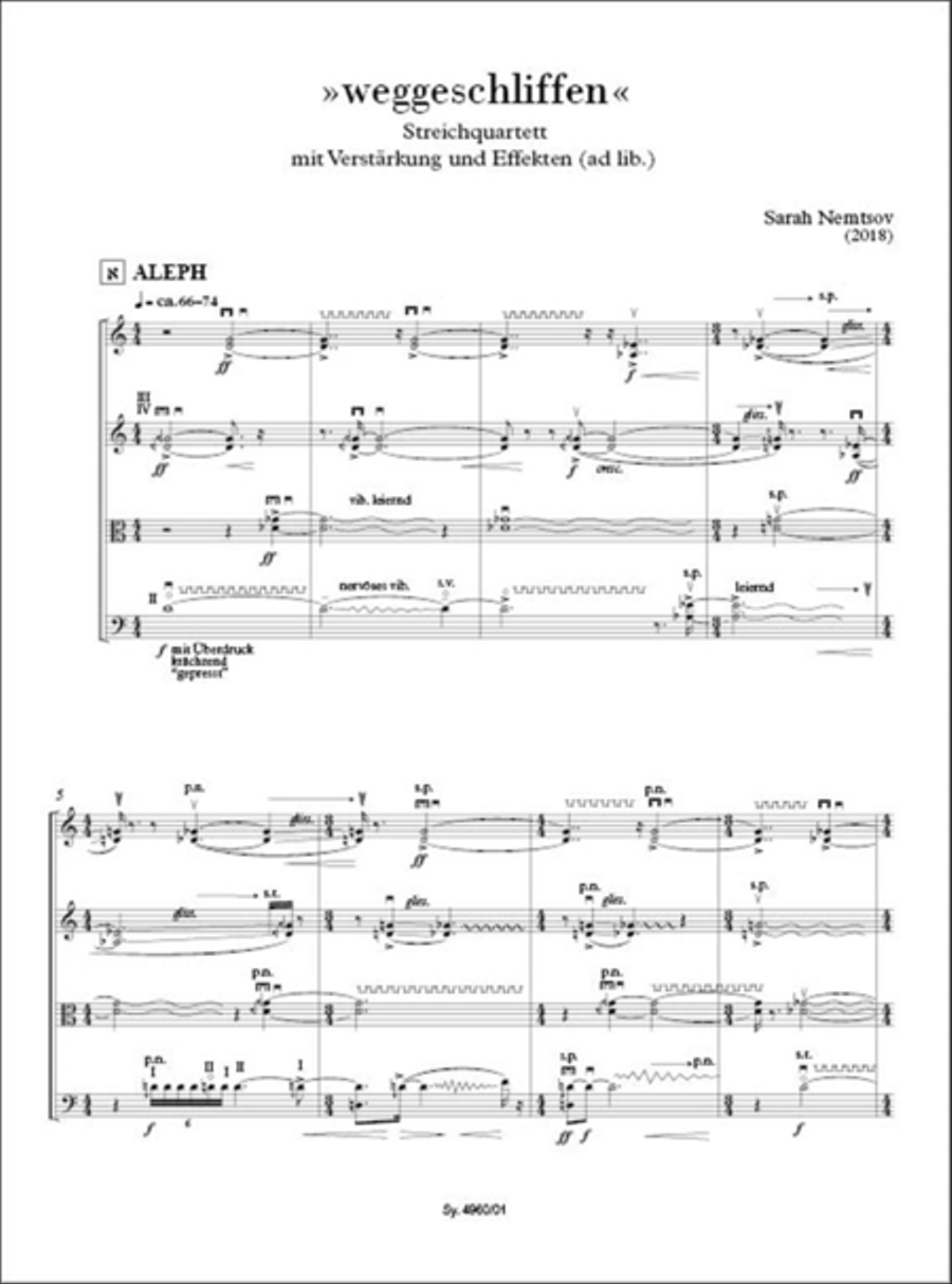 weggeschliffen weggeschliffen String Quartet scores gallery preview page 2