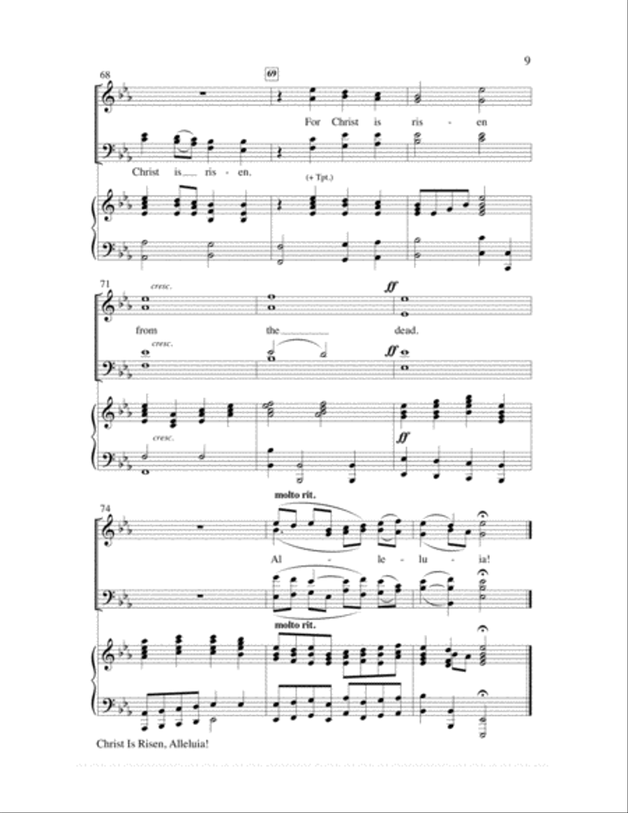 Christ Is Risen, Alleluia!-SATB-Digital Download 4-Part scores gallery preview page 9