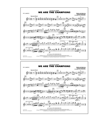 Book cover for We Are The Champions - Bb Clarinet