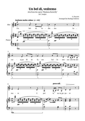 Un Bel Di Vedremo (from Madama Butterfly) - for Alto - in C major