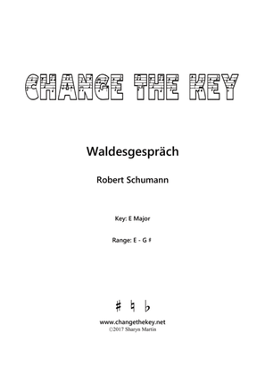 Waldesgesprach Op.39, No.3 - E Major
