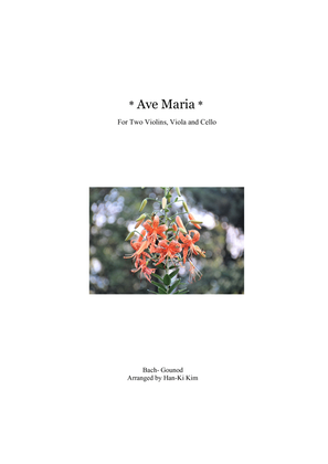 Book cover for Ave Maria (For String Quartet)