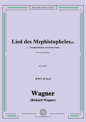 Book cover for R. Wagner-Lied des Mephistopheles(II),in g minor,WWV 15 No.5