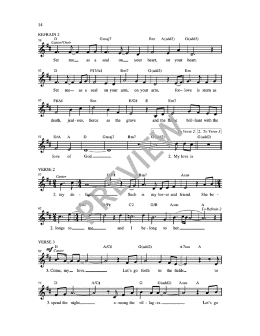Set Me As a Seal Unison Choir scores gallery preview page 8