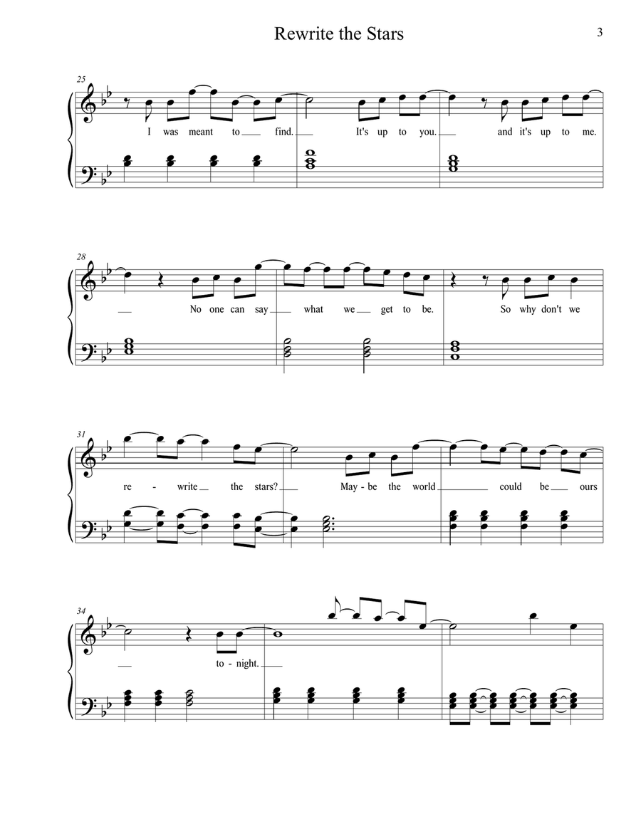 Rewrite The Stars Vocal Duet scores gallery preview page 4