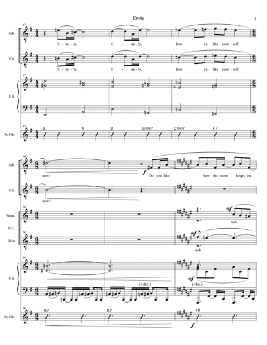 Emily Piano, Vocal, Guitar scores gallery preview page 5