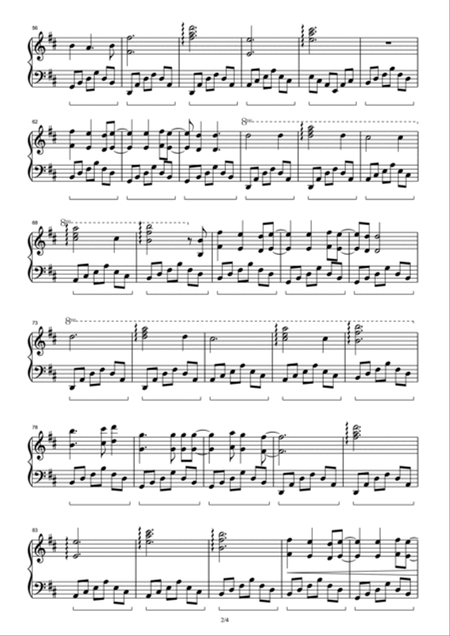 Say Something Say Something Piano Solo scores gallery preview page 2