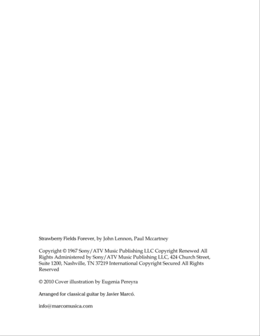 Strawberry Fields Forever Guitar Tablature scores gallery preview page 2