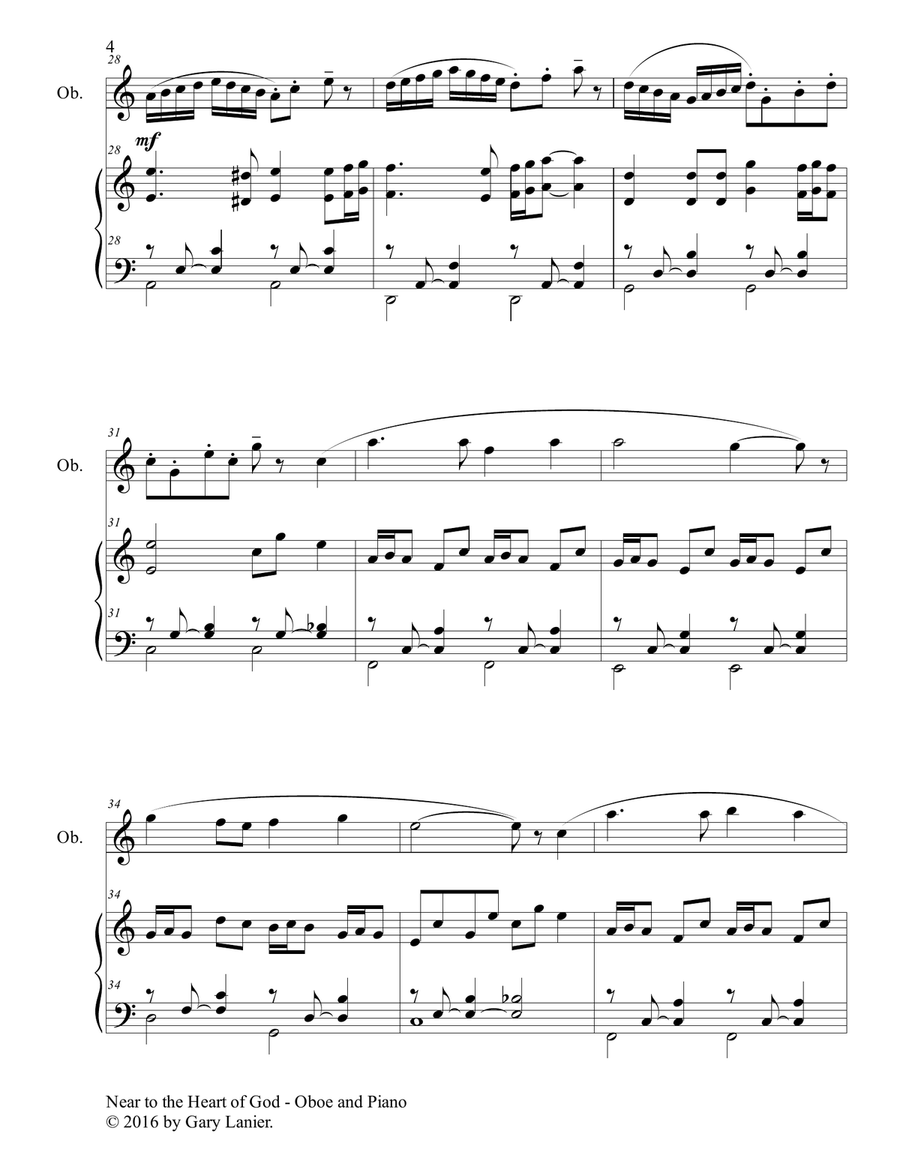 3 HYMNS OF PEACE AND COMFORT (for Oboe with Piano - Instrument Part included) Piano scores gallery preview page 5