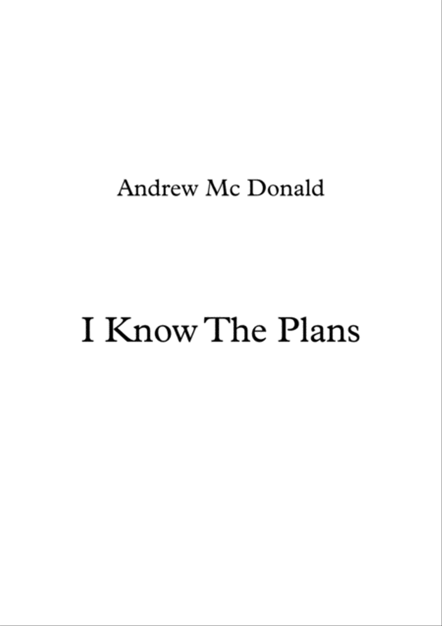 I Know The Plans Voice scores gallery preview page 1