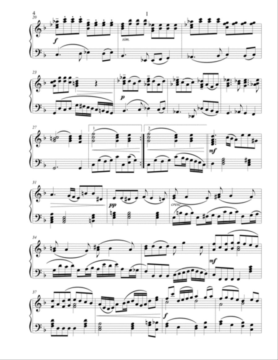 Sonata - in F Major Piano Solo scores gallery preview page 4
