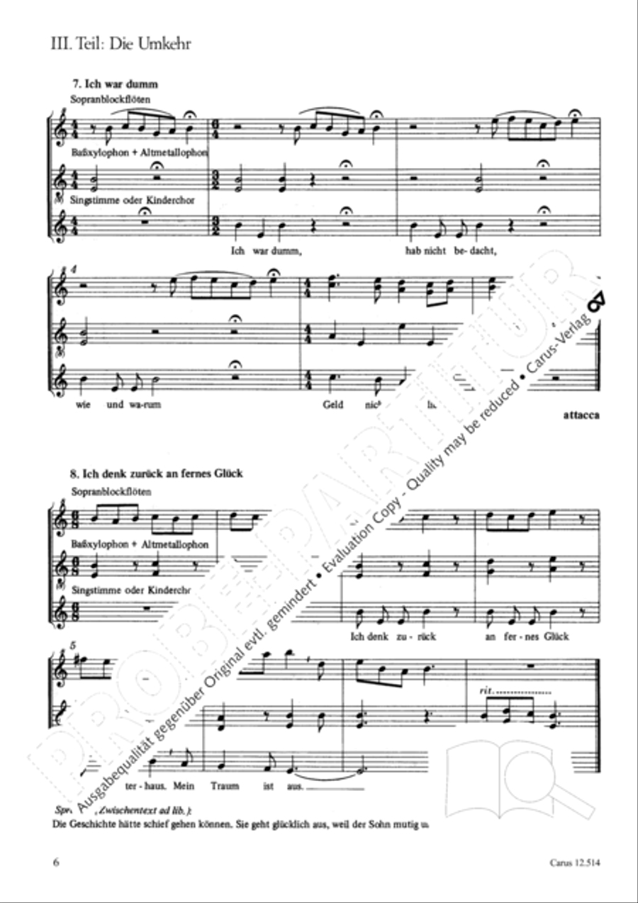 Der Sohn, der wieder heimkehrte 2-Part scores gallery preview page 7