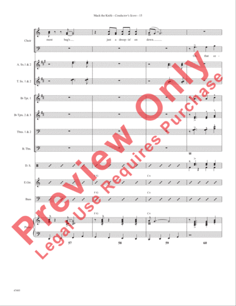 Mack the Knife Choir scores gallery preview page 17