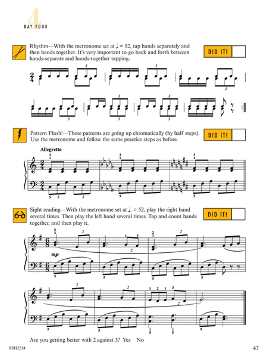 Sight Reading & Rhythm Every Day, Book 8 Piano Method scores gallery preview page 4
