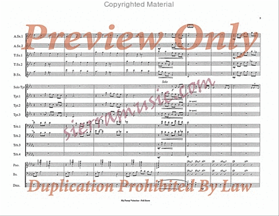 My Funny Valentine My Funny Valentine Big Band scores gallery preview page 4