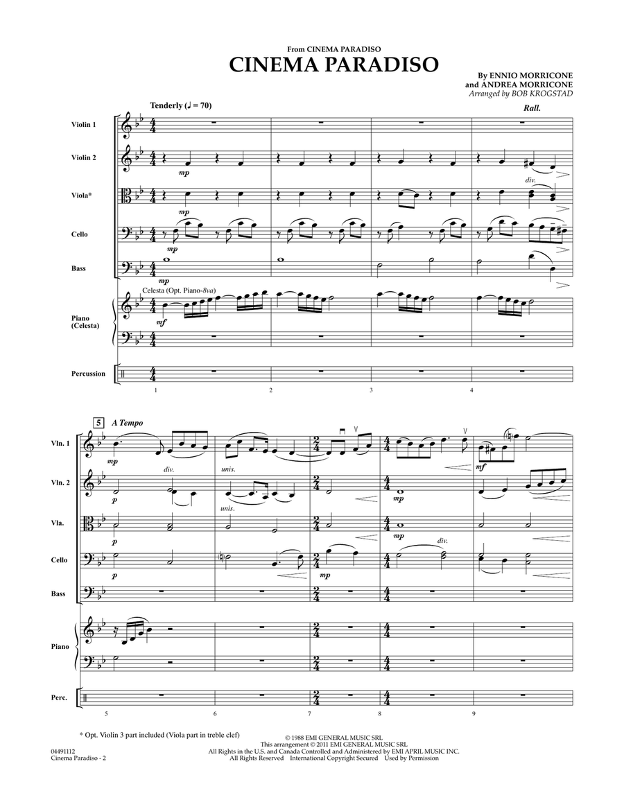 Cinema Paradiso - Full Score Orchestra scores gallery preview page 1