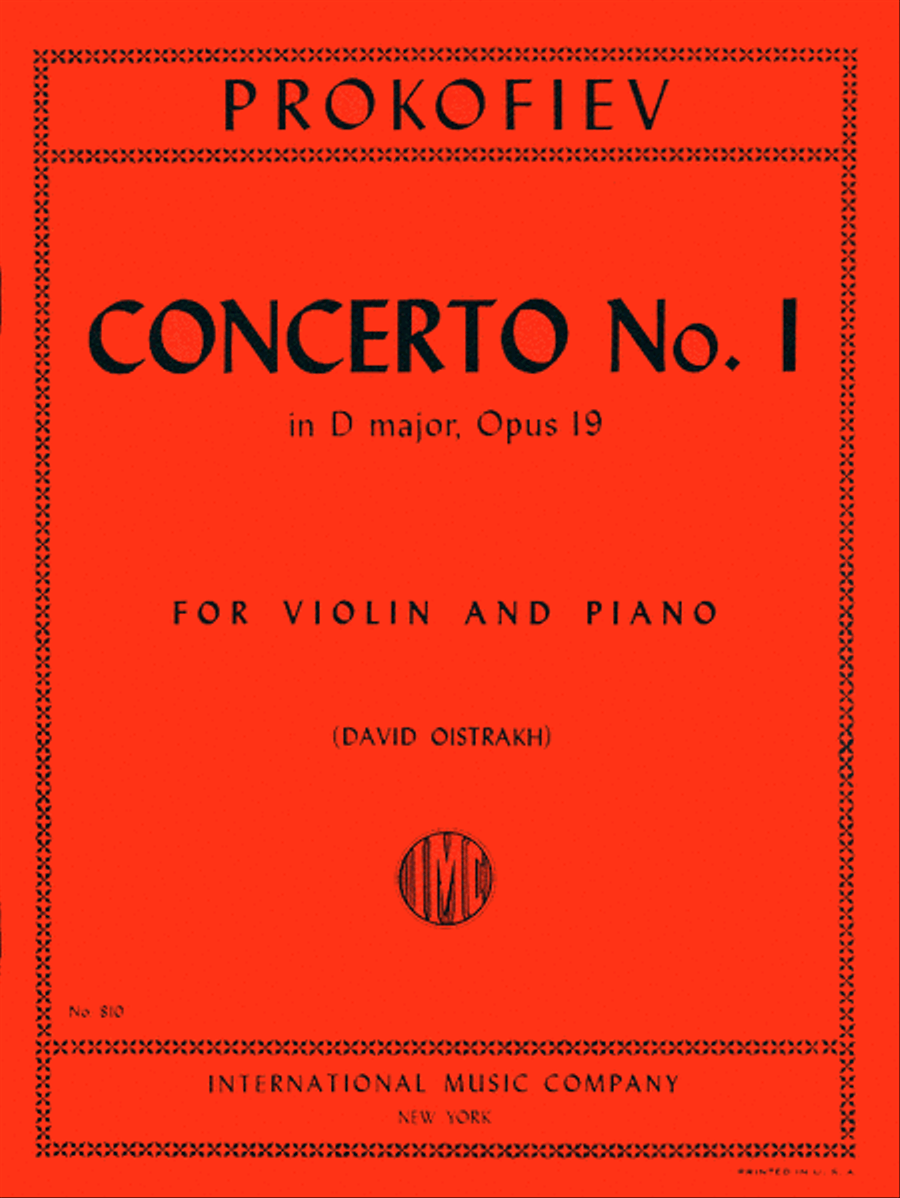 Concerto No. 1 in D major, Op. 19 Violin Solo scores gallery preview page 1