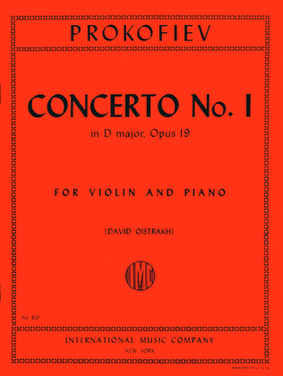 Book cover for Concerto No. 1 in D major, Op. 19