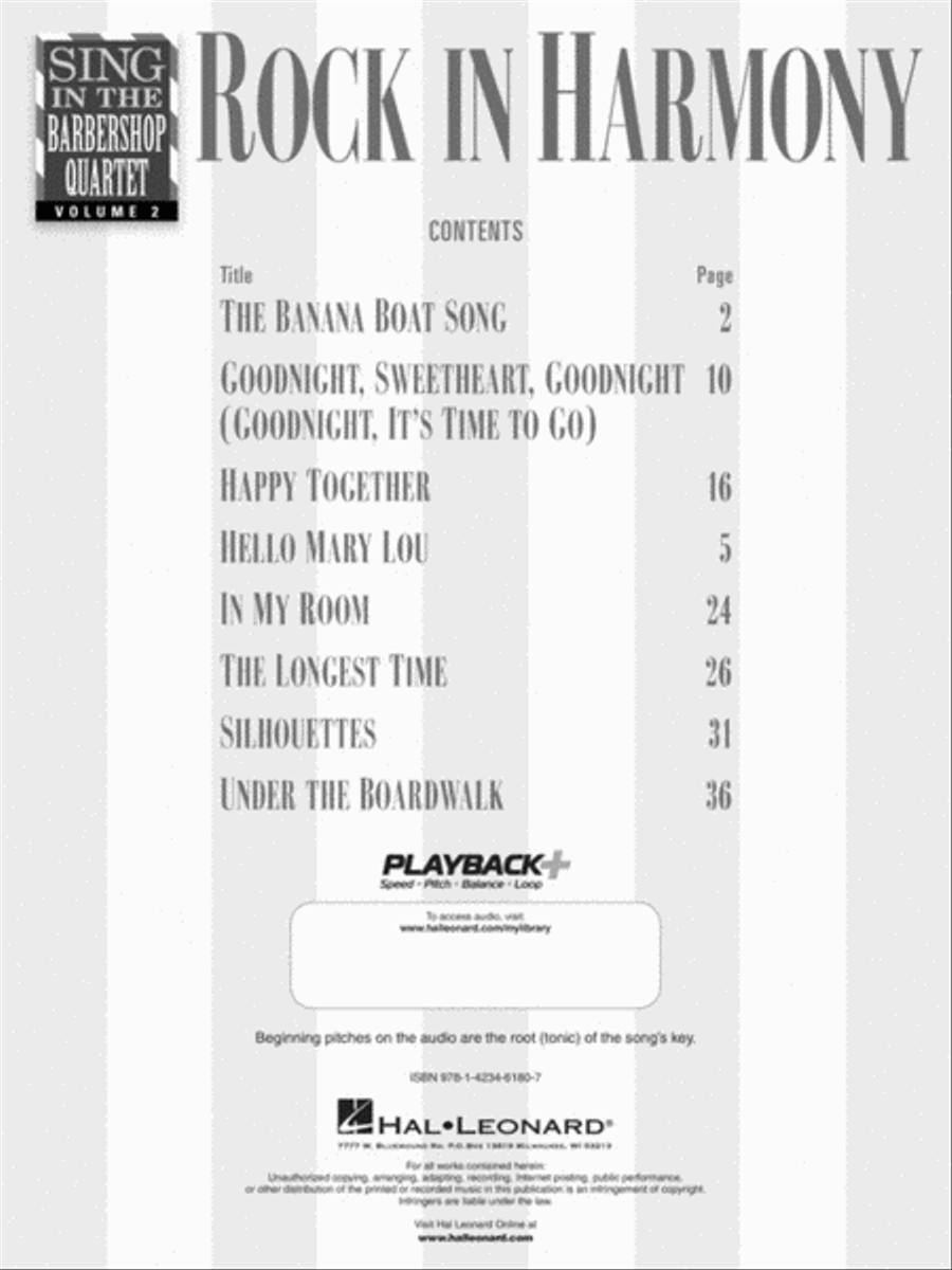 Rock in Harmony TTBB scores gallery preview page 2