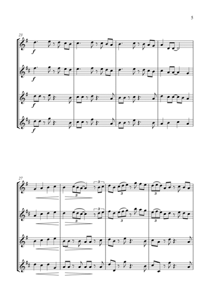 Jazz Carols Collection #1 for Saxophone Quartet (Angels We Have Heard, Hark, First Noel) image number null