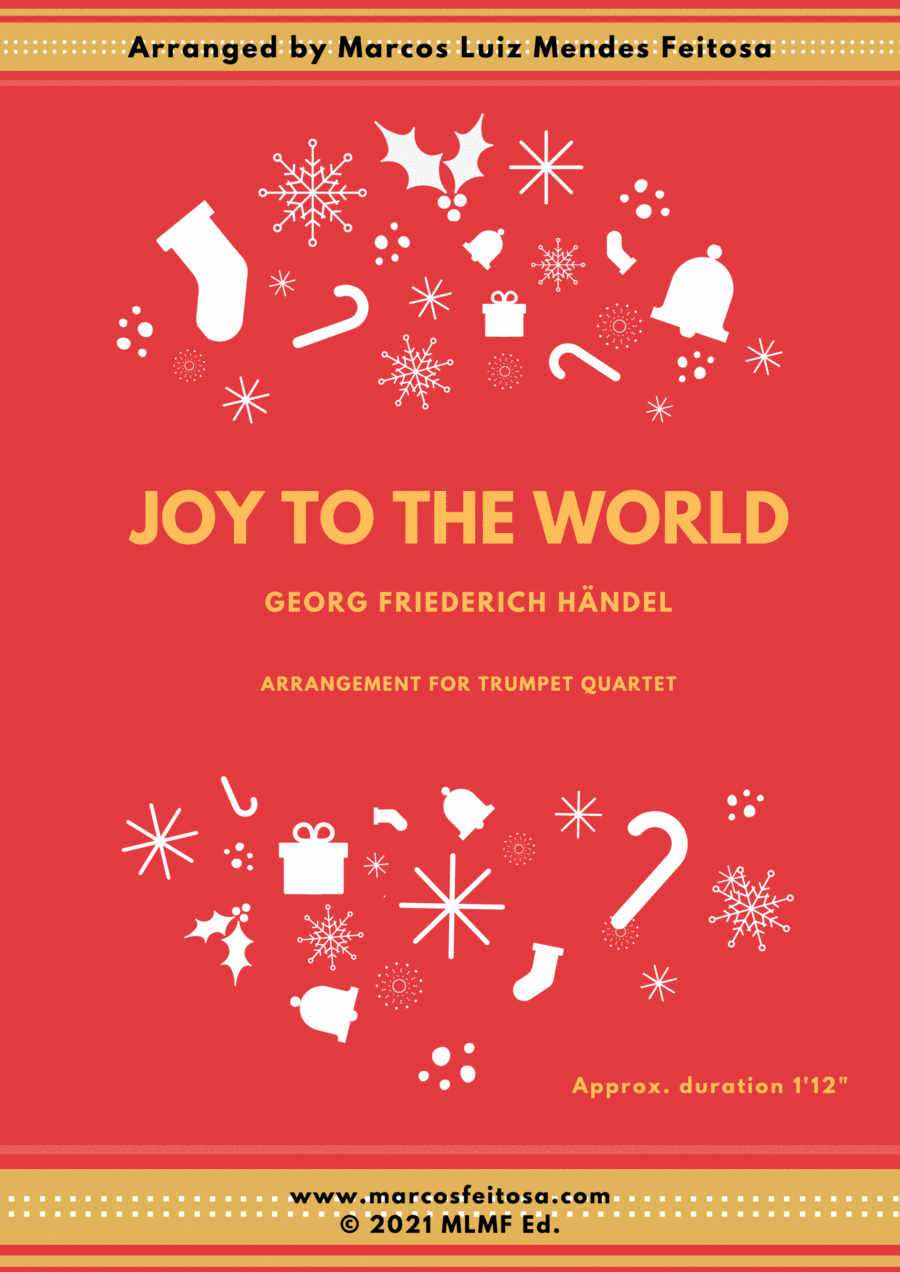 Joy To The World (Cantai Que o Salvador Chegou) - Trumpet Quartet Brass Ensemble scores gallery preview page 1