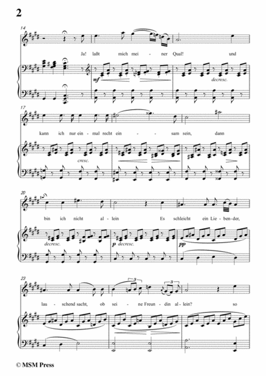 Schubert-Gesänge des Harfners,Op.12 No.1,in c sharp minor,for Voice&Piano image number null