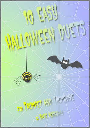 Book cover for 10 Easy Halloween Duets for Trumpet and Trombone
