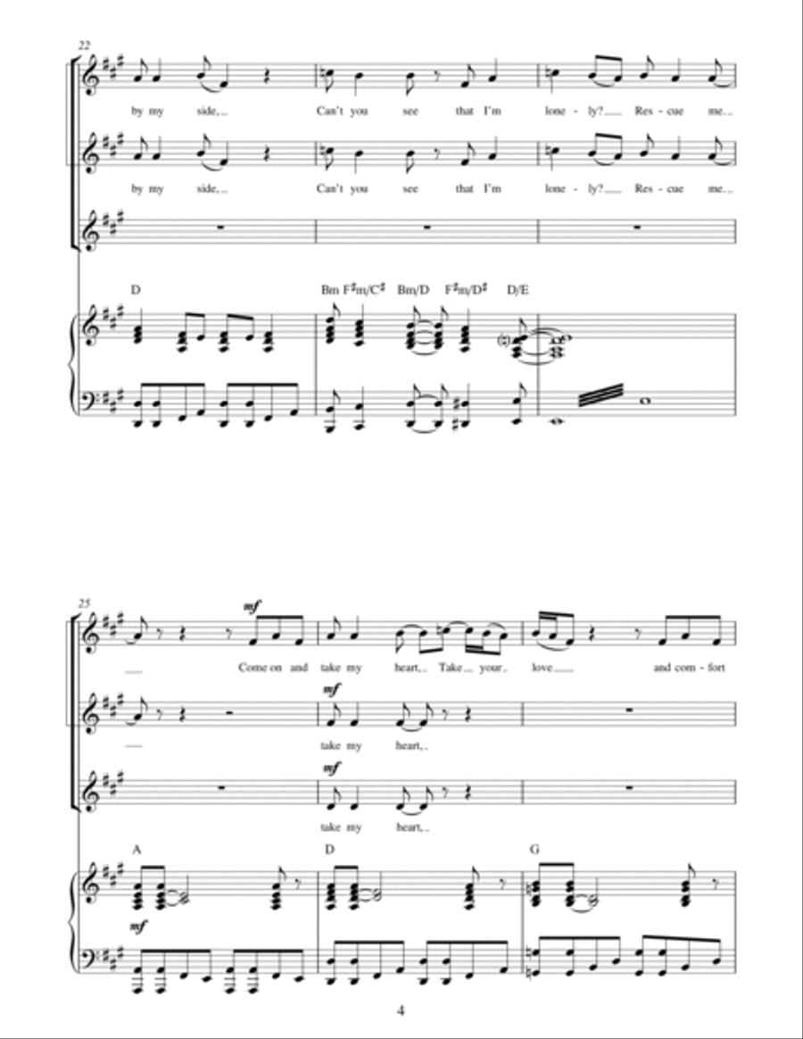 Rescue Me (arr. Berty Rice) SSA scores gallery preview page 4
