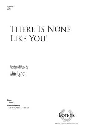 Book cover for There Is None Like You!