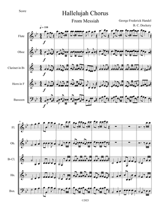 Hallelujah Chorus from Messiah (Woodwind Quintet)