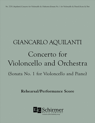 Concerto for Violoncello and Orchestra (Piano Score & Cello Part)