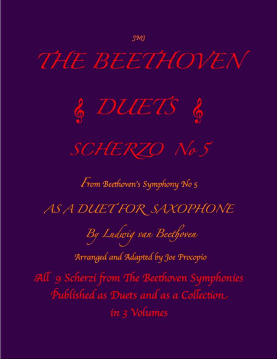 The Beethoven Duets For Saxophone Scherzo No. 5