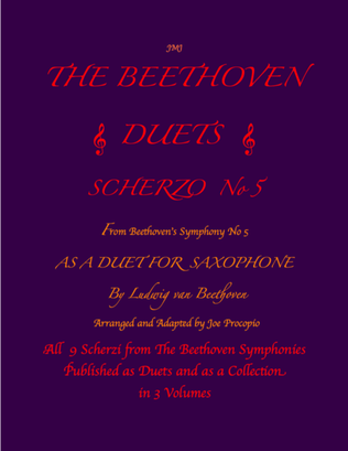 The Beethoven Duets For Saxophone Scherzo No. 5