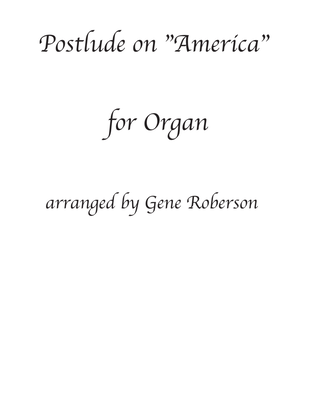 Book cover for Postlude on "America" for Organ