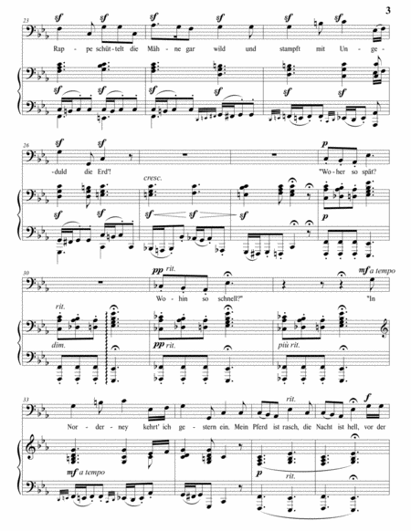 LOEWE: Odins Meeresritt, Op. 118 (transposed to C minor, bass clef)