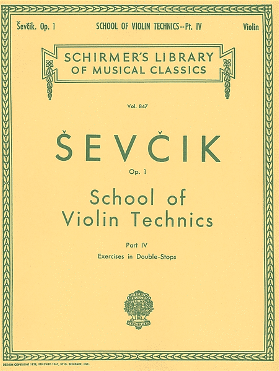 School of Violin Technics, Op. 1 – Book 4 Violin scores gallery preview page 1