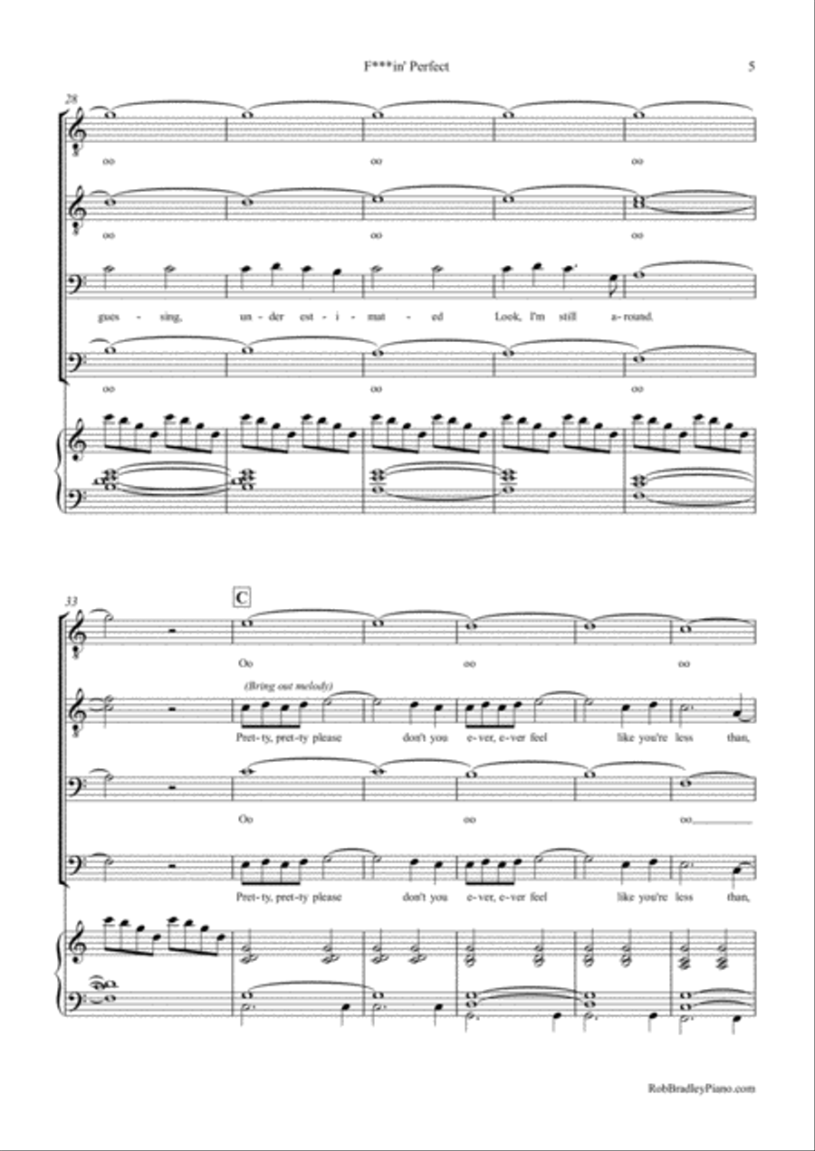 F***in' Perfect F***in' Perfect TTBB scores gallery preview page 5