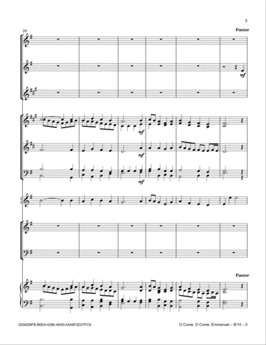 O Come, O Come Emmanuel O Come, O Come Emmanuel Full Orchestra scores gallery preview page 5