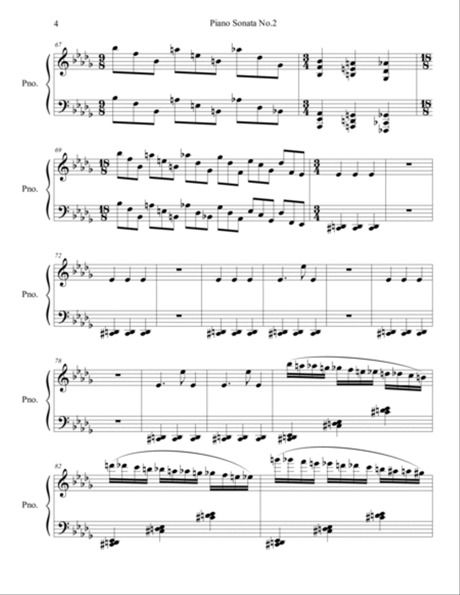 Piano Sonata No.2 Piano Sonata No.2 Piano Solo scores gallery preview page 4