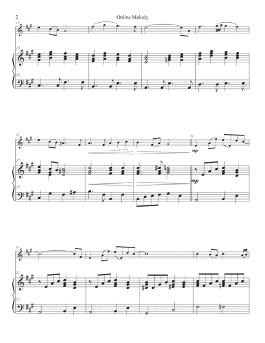 Online Melody (Clarinet Solo) B-Flat Clarinet scores gallery preview page 2
